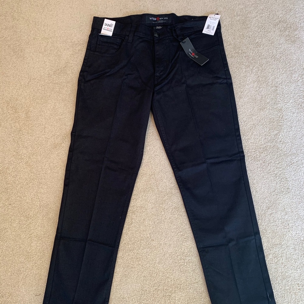 WTO2 Mens Jet Black Jeans